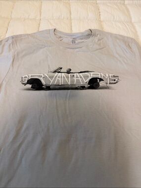 Bryan Adams Graphic Crew Neck T-Shirt - Light Gray concert shirt.